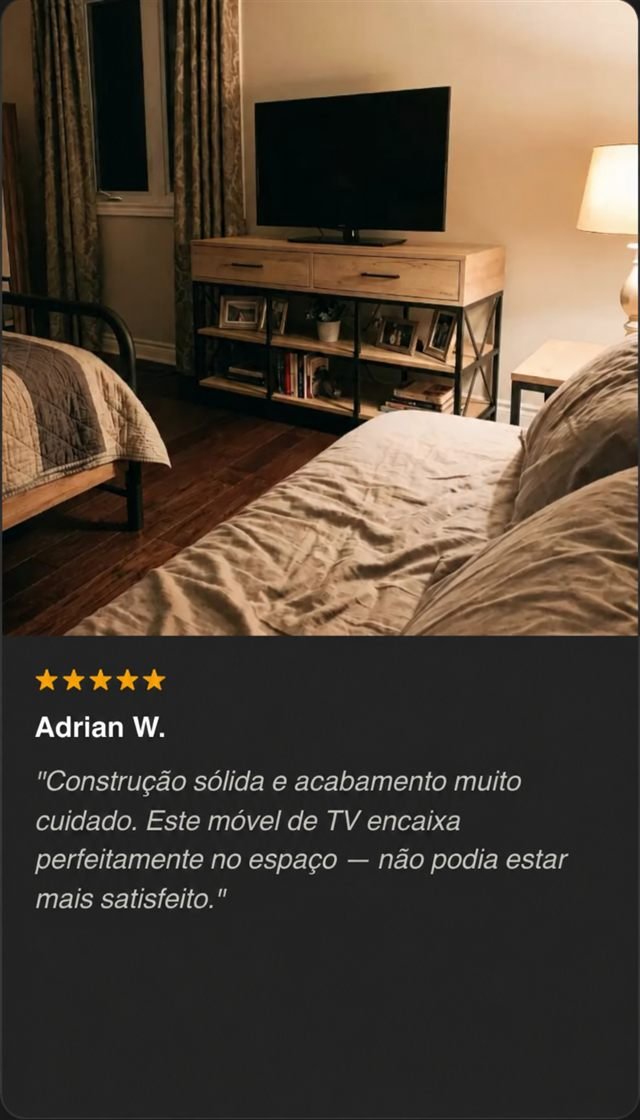 Avaliação de cinco estrelas de Adrian W. sobre um móvel de televisão