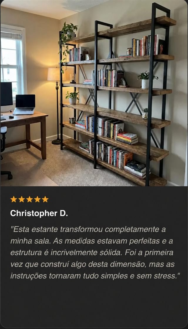 Avaliação de cinco estrelas de Christopher D. sobre uma estante